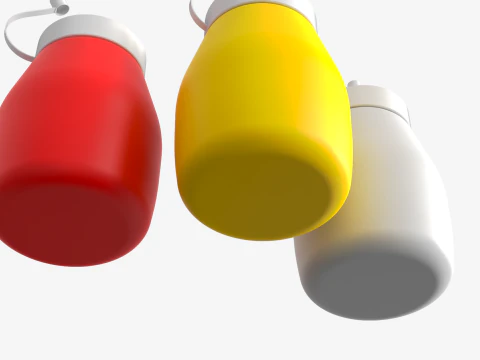 Small Squeeze Bottles 3D Model