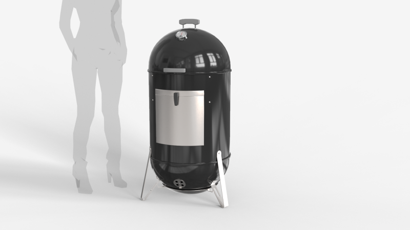 Smokey Mountain Cooker 3D Модель .c4d .max .obj .3ds .fbx .stl .blend