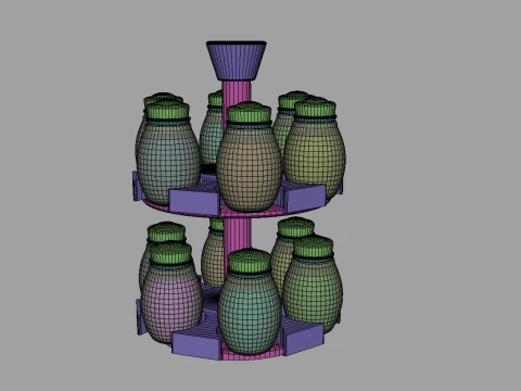 Spice Jars Container 3D Model