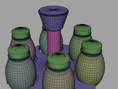 Spice Jars Container 3D Model