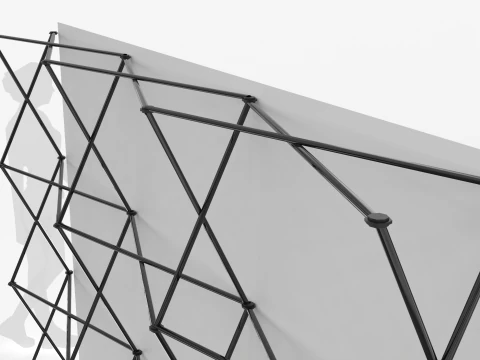 스파이더 벽 배너 3D 모델