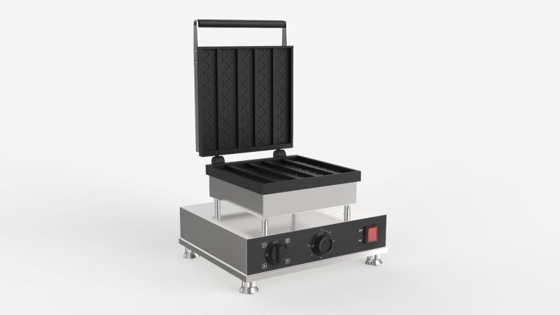 Square Waffle Maker Modello 3D .c4d .max .obj .3ds .fbx .stl .blend 