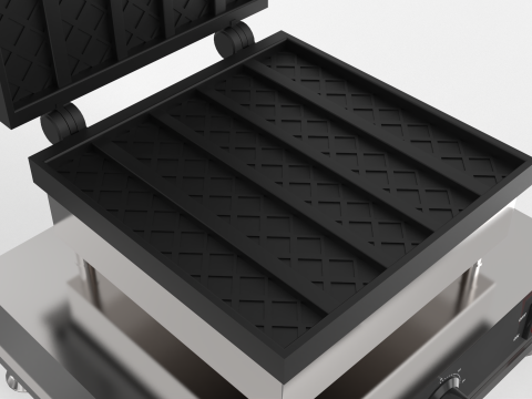 Square Waffle Maker Modello 3D
