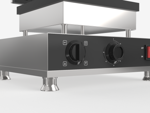 Square Waffle Maker Modello 3D