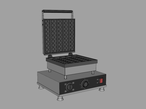 Square Waffle Maker Modello 3D
