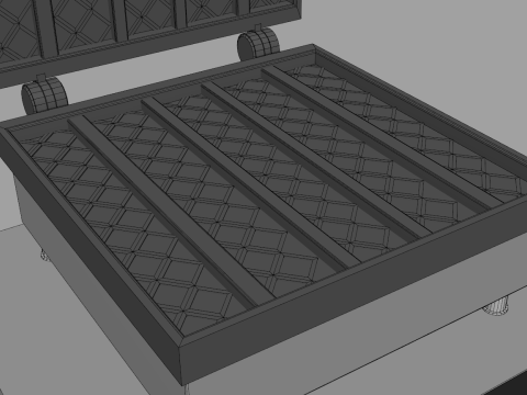 Square Waffle Maker Modello 3D
