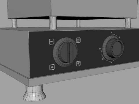Square Waffle Maker Modello 3D