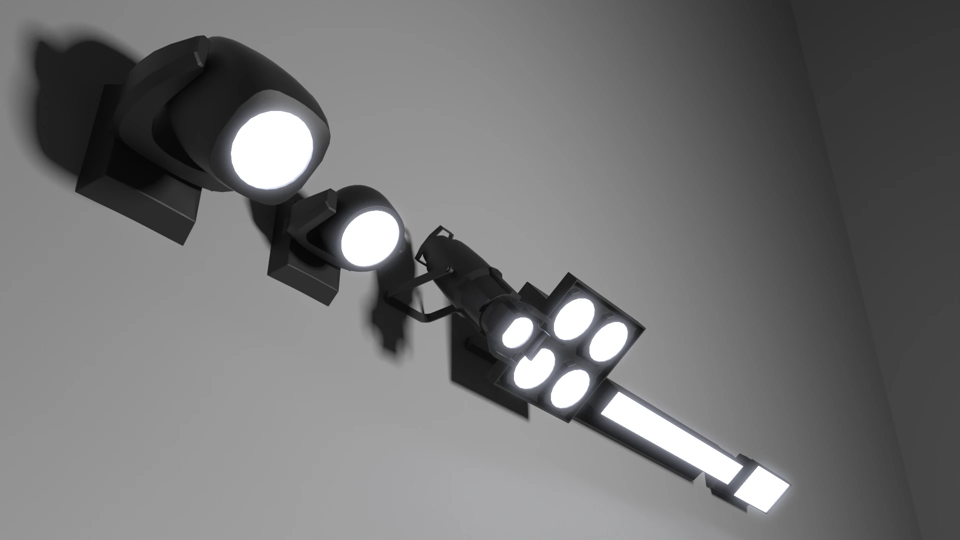 Stage Lights 3D Model .c4d .max .obj .3ds .fbx .stl .blend