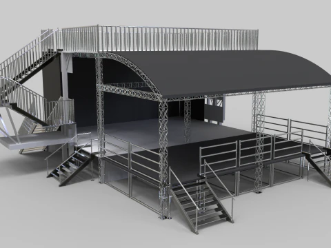 Linia sceniczna PROMOBILE - Z przedłużeniem przednim Model 3D