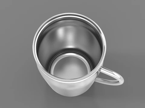 Stainless Steel 24oz Vacuum Mason Jar 3D Model