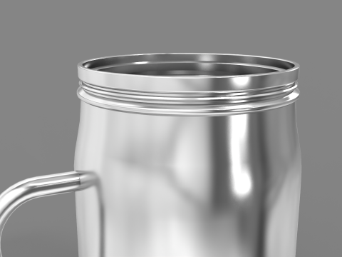 Stainless Steel 24oz Vacuum Mason Jar 3D Модель