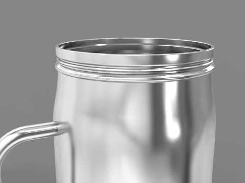 Stainless Steel 24oz Vacuum Mason Jar 3D Model