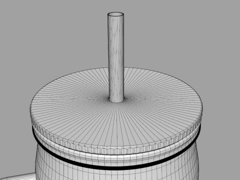 Stainless Steel 24oz Vacuum Mason Jar 3D Model