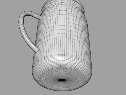 Stainless Steel 24oz Vacuum Mason Jar 3D Model