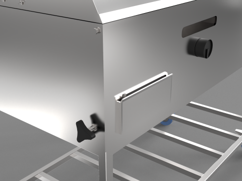 Stainless Steel Cooking Cart 3D Model