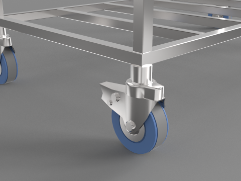 Stainless Steel Cooking Cart 3D Model