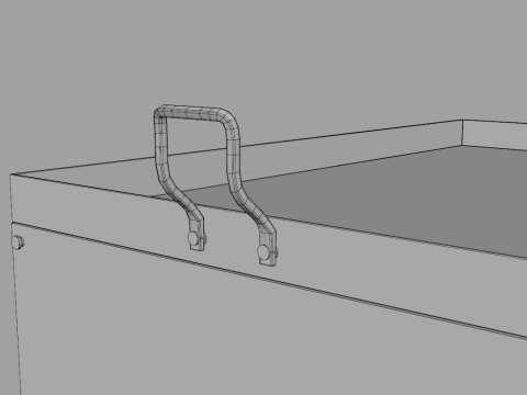 Stainless Steel Cooking Cart 3D Model