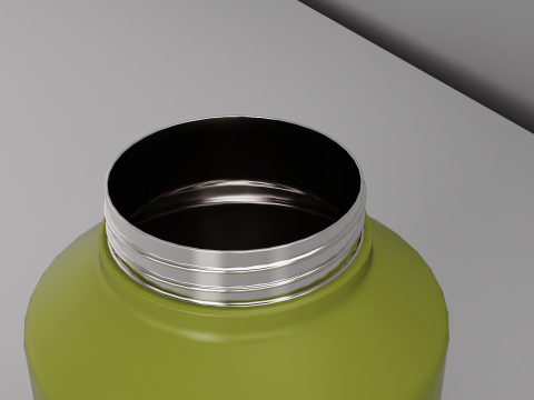 Isolierte Thermoflasche aus Edelstahl, 2 Liter 3D Modell