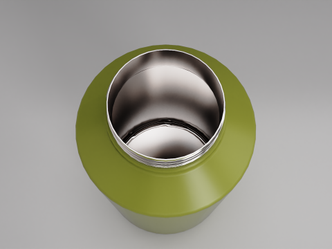 Isolierte Thermoflasche aus Edelstahl, 2 Liter 3D Modell