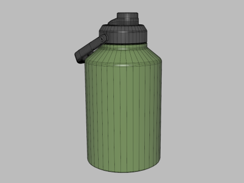 Isolierte Thermoflasche aus Edelstahl, 2 Liter 3D Modell