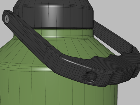 Isolierte Thermoflasche aus Edelstahl, 2 Liter 3D Modell