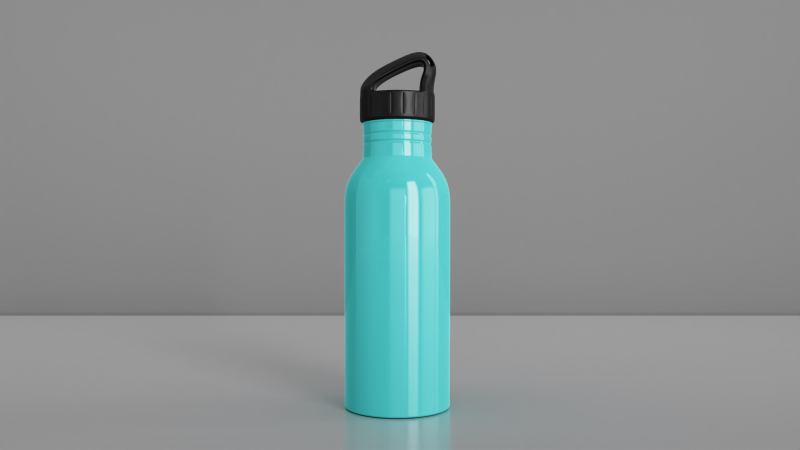Stainless Steel Sport Bottle 3D Model .c4d .max .obj .3ds .fbx .stl .blend