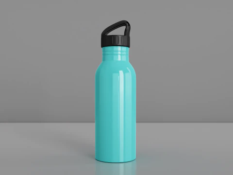 Garrafa esportiva de a&ccedil;o inoxid&aacute;vel Modelo 3D
