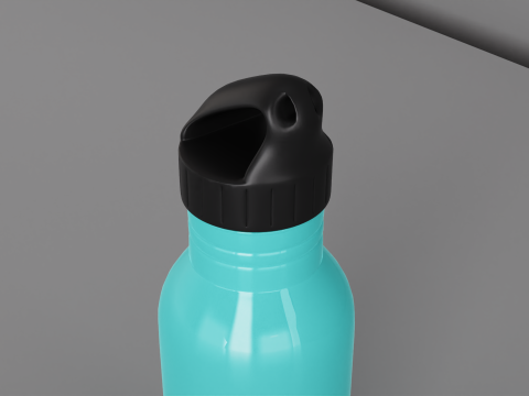 Stainless Steel Sport Bottle 3D Model