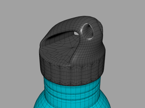 Stainless Steel Sport Bottle 3D Model