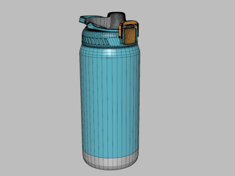 Stainless Steel Sport Bottle 2 3D Model