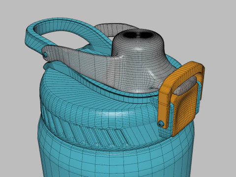 Stainless Steel Sport Bottle 2 3D Model