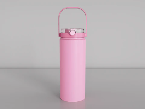 Stainless Steel Sport Bottle 3 3D Model