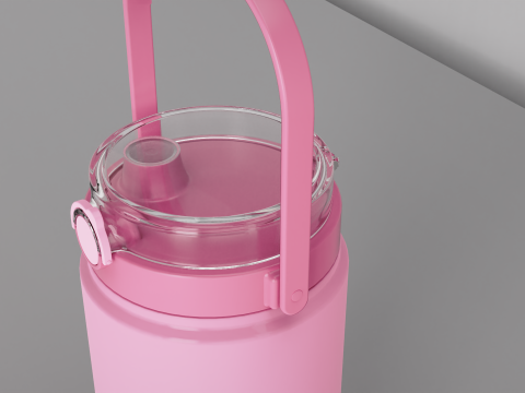 Stainless Steel Sport Bottle 3 3D Model