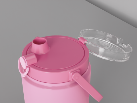 Stainless Steel Sport Bottle 3 3D Model