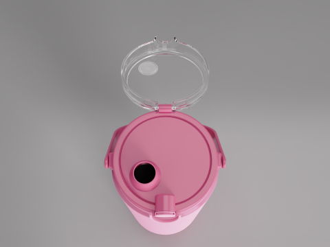 Stainless Steel Sport Bottle 3 3D Model