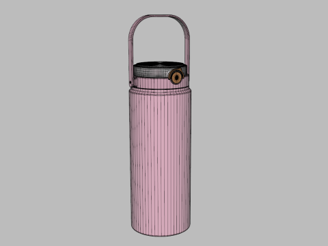 Stainless Steel Sport Bottle 3 3D Model