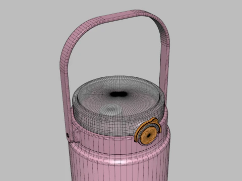 Stainless Steel Sport Bottle 3 3D Model