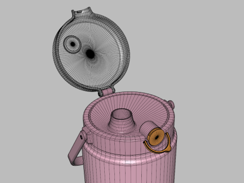 Stainless Steel Sport Bottle 3 3D Model