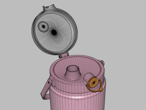 Stainless Steel Sport Bottle 3 3D Model