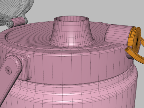 Stainless Steel Sport Bottle 3 3D Model