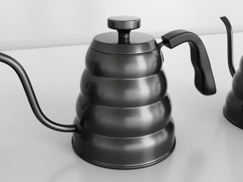 Stainless Steel Tea Coffee Kettle 3D Model