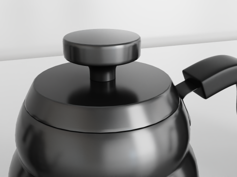 Stainless Steel Tea Coffee Kettle 3D Модель