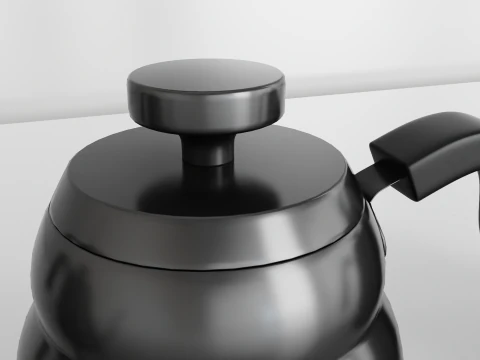 Stainless Steel Tea Coffee Kettle 3D Model
