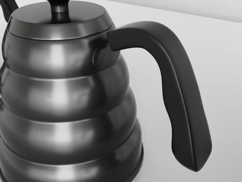 Stainless Steel Tea Coffee Kettle 3D Model