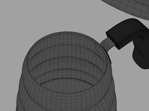 Stainless Steel Tea Coffee Kettle 3D Model