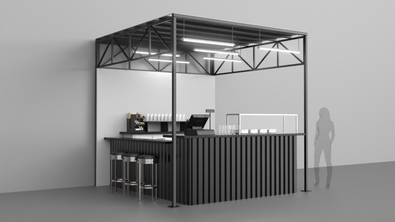 Stand Bar 2 3D मॉडल .c4d .max .obj .3ds .fbx .stl .blend