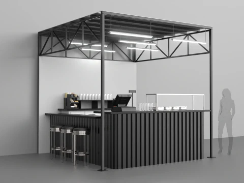 スタンドバー2 3Dモデル