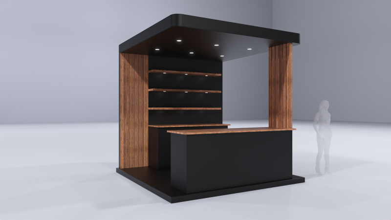 Stand Bar 4 Model 3D .c4d .max .obj .3ds .fbx .stl .blend
