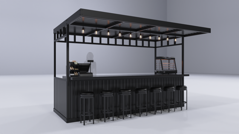 Stand Bar 5 3D Model .c4d .max .obj .3ds .fbx .stl .blend 
