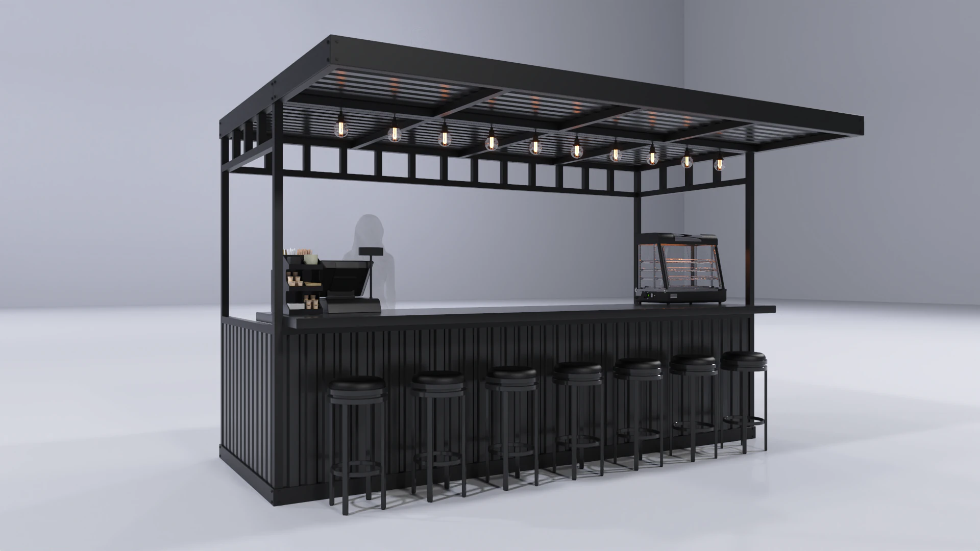 Stand Bar 5 3D Model .c4d .max .obj .3ds .fbx .stl .blend 
